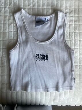 Ragged Jeans White Ribbed Tank